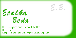 etelka beda business card