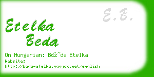 etelka beda business card